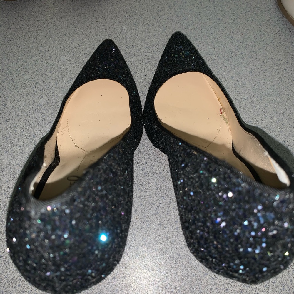Blue sparkle heels